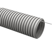 Труба ПВХ легкая серая с протяжкой D16 ELASTA (CTG20-16-K41-100I)