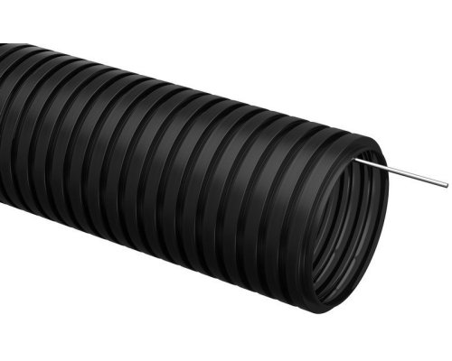 Труба ПНД лёгкая черная с протяжкой D25 ELASTA (CTG20-25-K02-050-1)