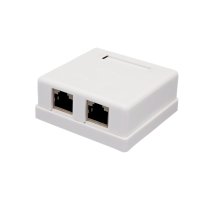 Розетка настенная RJ-45, 8P8C, Cat.6, 2 порта FTP (10-0353)