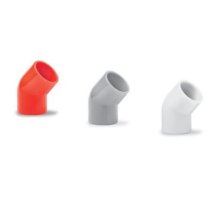 Ecoplast поворот 45гр., для аспирационной системы D25, АБС, белый (10 шт) (49225-10W)