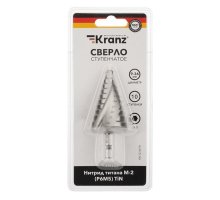 Сверло по металлу ступенчатое ТИТАН 9,0-36,0 мм 110 mm 65 HRC Р6М5 TiN Kranz (KR-12-6614)