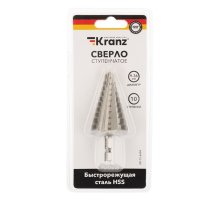 Сверло по металлу ступенчатое 9,0-36,0 мм 110 mm 62 HRC Kranz (KR-12-6604)