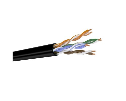 U/UTP 5E 4PR PVCLS нг(А)-LSLTx, черный (DR-140097)