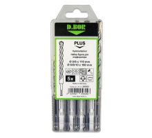Набор буров SDS-plus V PLUS 5шт, 2-cutting (240400)
