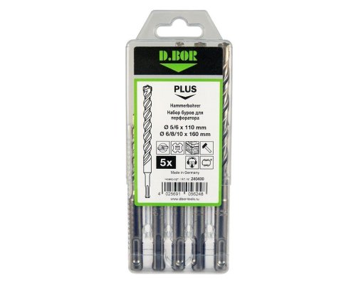 Набор буров SDS-plus V PLUS 5шт, 2-cutting (240400)