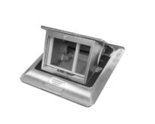 Люк встраиваемый на 1,5 поста (45х45мм) с коробкой, латунь IP44 LUK/1,5BR44 (70023)