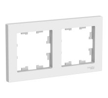 AtlasDesign рамка 2-местная универсальная, белый (ATN000102)