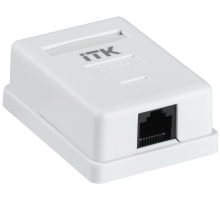 GENERICA Розетка информационная настенная RJ45 кат. 5Е FTP 1 порт (CS2-1C5EF-12-G)