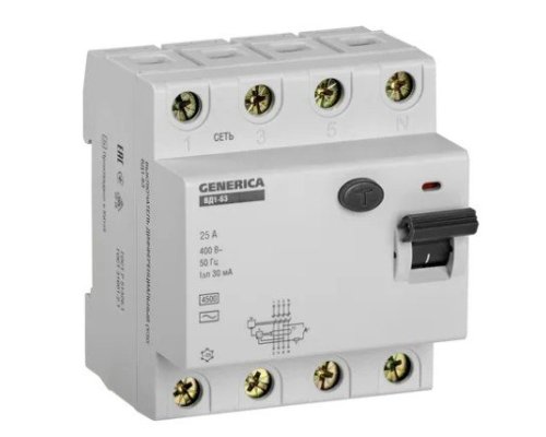 GENERICA ВД1-63 4Р 25А 30мА (MDV15-4-025-030)