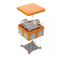 Коробка огнестойкая для о/п двухкомпонентная Е15-Е120 RAL2004 100х100х50 (60-0300-FR6.0-4) (Промрукав)