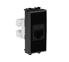 Розетка RJ-45, кат.5E, Avanti, 1 модуль, черный квадрат (4402661)