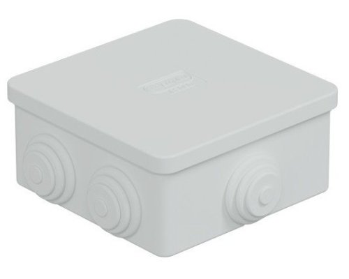 Коробка JBS080 85х85х40, 6 вых, IP44, белая (44006W-1)