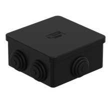 Коробка JBS080 85х85х40, 6 вых, IP44, черная (44006BL-1)