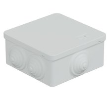 Коробка JBS101 100х100х55, 6 вых., IP55, белая (44037W-1)