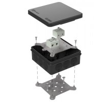 Коробка огнестойкая для о/п двухкомпонентная Е15-Е120 RAL9005 100х100х40 (60-0303-9005-FR10.0-4) (Промрукав)