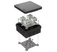 Коробка огнестойкая для о/п двухкомпонентная Е15-Е120 RAL9005 100х100х40 (60-0303-9005-FR10.0-8) (Промрукав)