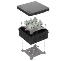 Коробка огнестойкая для о/п двухкомпонентная Е15-Е120 RAL9005 100х100х40 (60-0303-9005-FR2.5-12) (Промрукав)