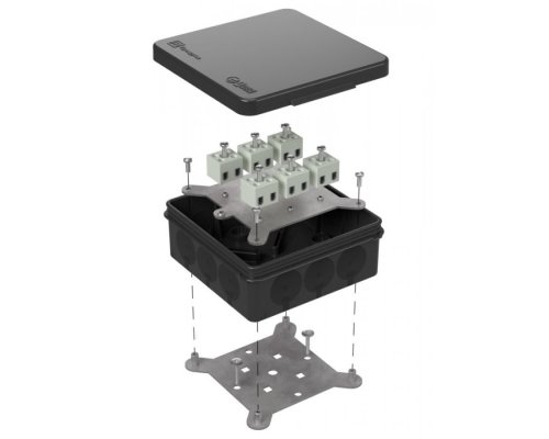 Коробка огнестойкая для о/п двухкомпонентная Е15-Е120 RAL9005 100х100х40 (60-0303-9005-FR2.5-12) (Промрукав)