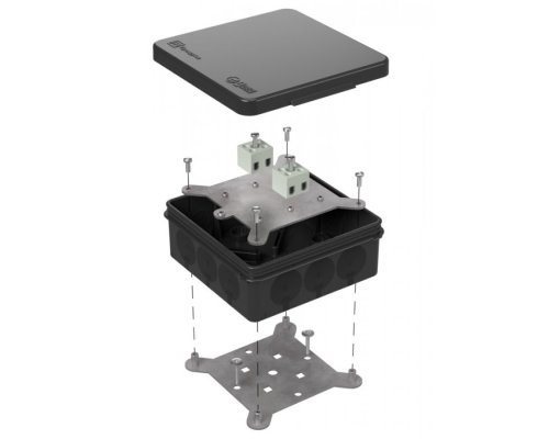 Коробка огнестойкая для о/п двухкомпонентная Е15-Е120 RAL9005 100х100х40 (60-0303-9005-FR2.5-4) (Промрукав)