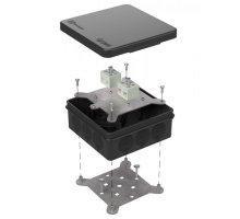 Коробка огнестойкая для о/п двухкомпонентная Е15-Е120 RAL9005 100х100х40 (60-0303-9005-FR6.0-4) (Промрукав)