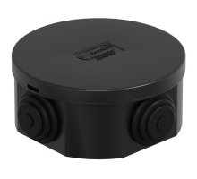 Коробка JBR080 D=80х40, 4 вых., IP44, черная (44005BL-1)