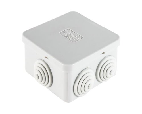 Коробка JBS070 70х70х40, 6 вых., IP44, белая (44056W-1)
