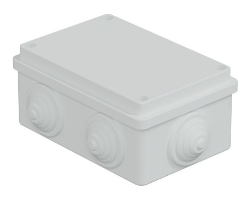 Коробка JBS120 120х80х50, 6 вых., IP55, белая (44008W-1)