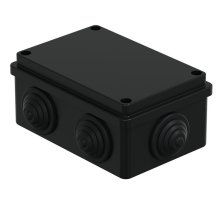 Коробка JBS120 120х80х50, 6 вых., IP55, черная (44008BL-1)