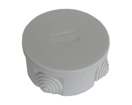 Коробка JBR080 D=80х40, 4 вых. IP44, серая (44005HF)