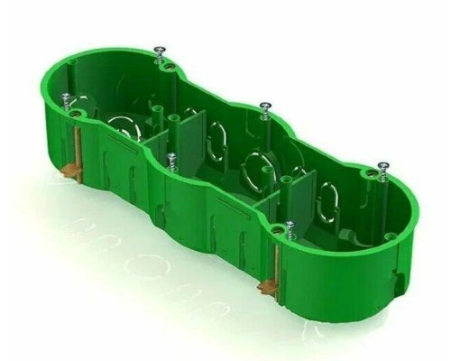 Коробка установочная 3-местная 212х70х45, GE40024, (44959)
