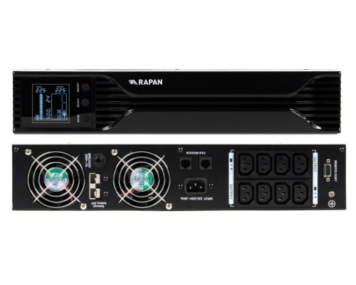 RAPAN-UPS 1000 RACK+2х9Ah (RAPAN-UPS 1000-RACK-IN-2х9-E) (8958)