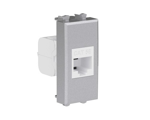 Розетка RJ-45, кат.5E, Avanti, 1 модуль, закаленная сталь (4404661)