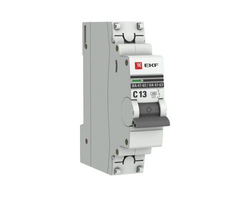 Автоматический выключатель 1P 13А (C) 4,5kA ВА 47-63 PROxima (mcb4763-1-13C-pro)