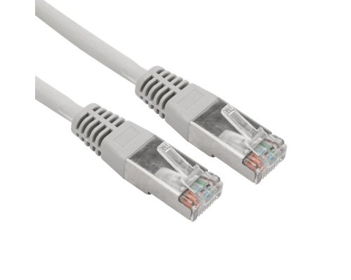 Шнур коммутационный, патч-корд F/UTP RJ45-RJ45, CAT 6, ZH нг(А)-HF, серый, 0,5м REXANT (18-8101-1)