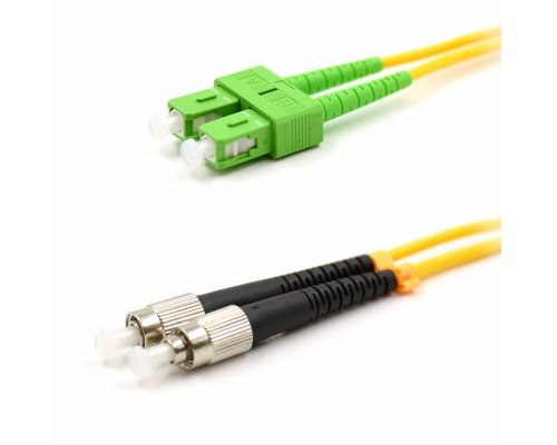 Патч-корд оптический переходной (SM), 9/125 (OS2), SC/APC-FC/UPC, (Duplex), PVC, 5м REXANT (50-2857-1)
