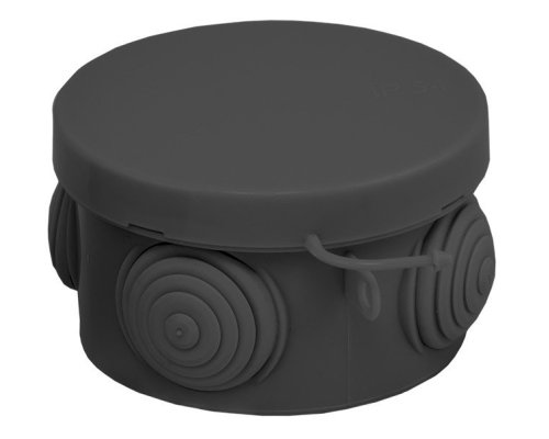 КМР-040-038 с крышкой (65х40) чёрная IP54 (plc-kmr-040-038-b)