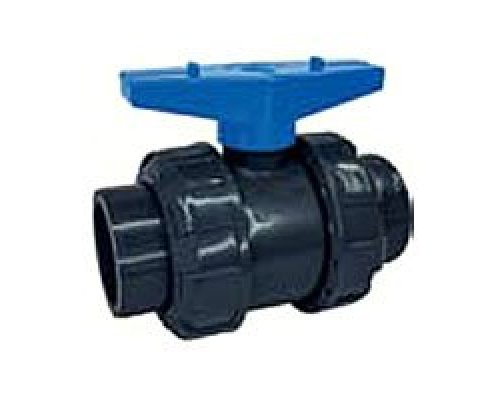 Ecoplast кран шаровый d25 (уплотнение TPV, остальное EPDM) с муфтовым окончанием (49447)