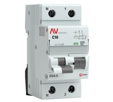 DVA-6 1P+N 16А (C) 30мА (AC) 6кА  AVERES (rcbo6-1pn-16C-30-ac-av)