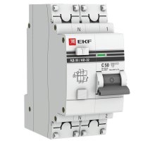 АД-32 1P+N 50А (С) 30мА тип AC эл. 4,5кА  PROxima (DA32-50-30-pro)