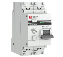 АД-32 1P+N 63А (С) 30мА тип AC эл. 4,5кА  PROxima (DA32-63-30-pro)