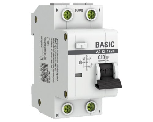 OptiDin D63-22C40-AC-У3 2п C 40А 30мА тип AC 4.5кА, КЭАЗ (328102)