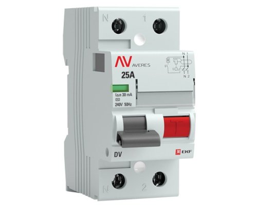 DV 2P 25А/ 30мА (A)  AVERES (rccb-2-25-30-a-av)