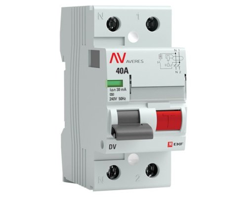 DV 2P 40А/ 30мА (A)  AVERES (rccb-2-40-30-a-av)