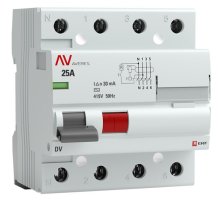 DV 4P 25А/ 30мА (AC)  AVERES (rccb-4-25-30-ac-av)