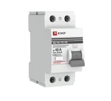 УЗО ВД-100 2P 40А 30мА тип AC эл-мех  PROxima (elcb-2-40-30-em-pro)