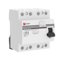 УЗО ВД-100 4P 32А 30мА тип AC эл-мех  PROxima (elcb-4-32-30-em-pro)