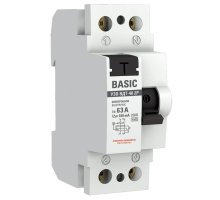УЗО 2P 63А 100мА тип АС эл.  (elcb-2-63-100e-sim)