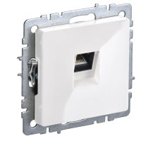 Розетка компьютерная 1-местная RJ45 BRITE РК10-БрБ кат.5E белый (BR-K10-1-K01)