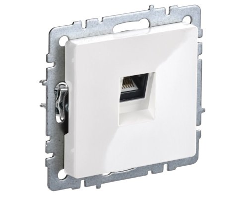 Розетка компьютерная 1-местная RJ45 BRITE РК10-БрБ кат.5E белый (BR-K10-1-K01)