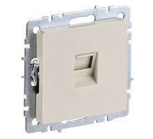 Розетка компьютерная 1-местная RJ45 BRITE РК10-БрКр кат.5E бежевый (BR-K10-1-K10)